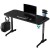 ULTRADESK Biurko dla gracza FRAG - BLACK V3, 140x60 cm, 76 cm, z podkładką pod mysz, uchwyt na słuchawki i napój-1 480 