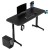 ULTRADESK Biurko dla gracza FRAG - BLACK V3, 140x60 cm, 76 cm, z podkładką pod mysz, uchwyt na słuchawki i napój-2 480 