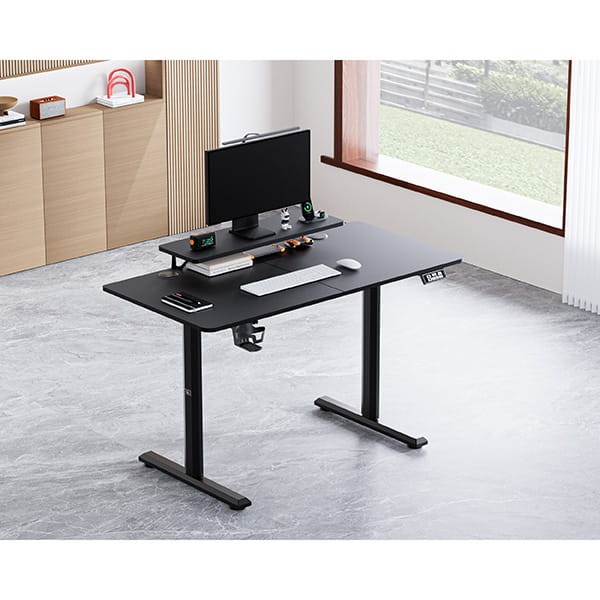 Biurko, elektycznie regulowany, 120X60 cm, 72-117 cm, HIGHLANDER BLACK, czarny, ULTRADESK-8 488 