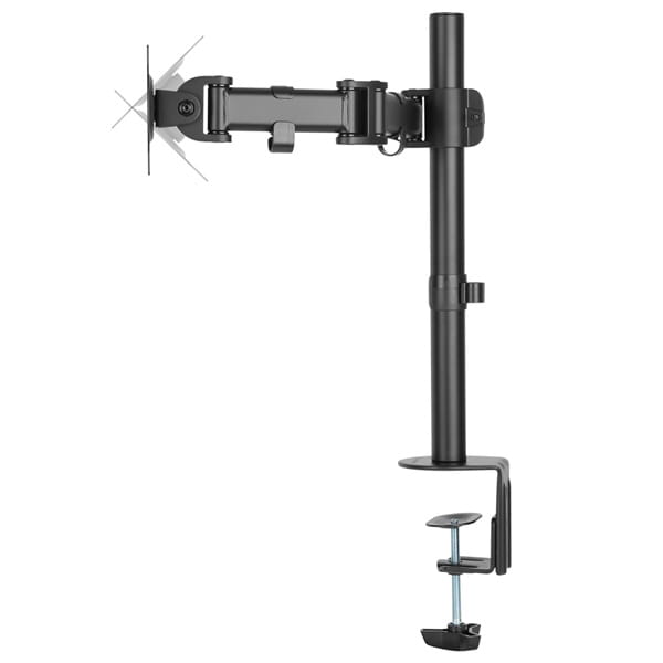 Regulowany uchwyt ULTRADESK SKELETON Single na monitor, 2-9KG, mocowanie na zacisk, 17"-30", 75x75/100x100, czarny-3 496 