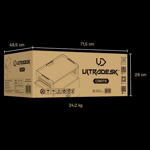 Ultradesk CRATE szafka uniwersalna, czarna-11 500 