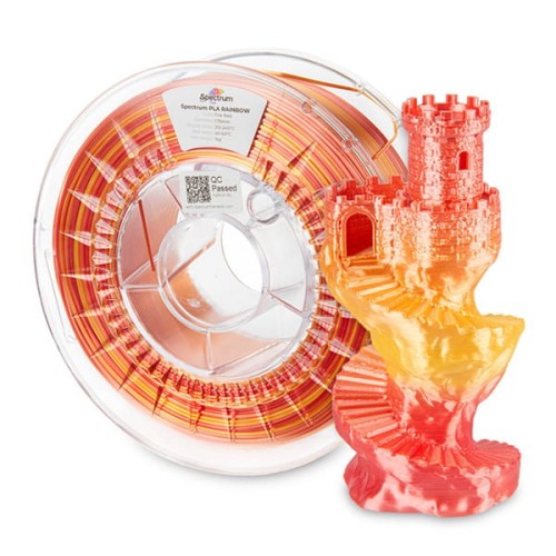 Spectrum Filament PLA Silk Rainbow 1000g, fire-red-1 625 