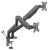 Regulowany uchwyt ULTRADESK BRANCH Double na 2 monitory, 20KG, mocowanie na zacisk, 17"-32", 75x75/100x100, czarny-1 942 