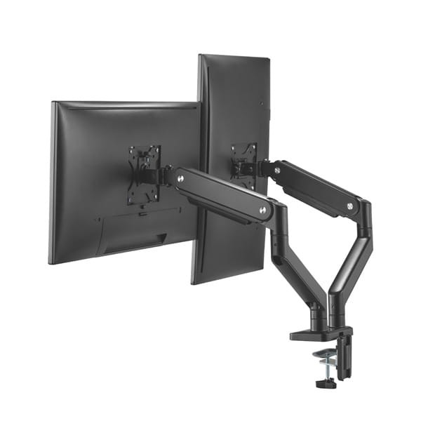 Regulowany uchwyt ULTRADESK BRANCH Double na 2 monitory, 20KG, mocowanie na zacisk, 17"-32", 75x75/100x100, czarny-4 942 