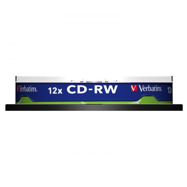 Verbatim CD-RW, 43480, SERL Scratch Resistant, 10-pack, 700MB, 12x, 80min., 12cm, bez możliwości nadruku, cake box, do archiwizacj-2 1002 