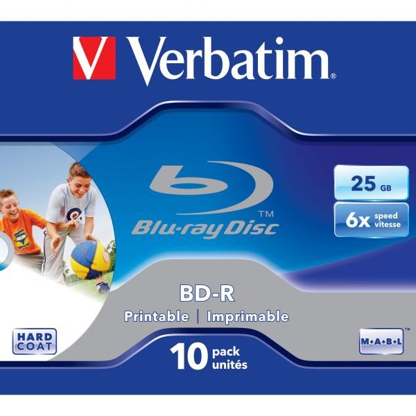 Verbatim BD-R, Single Layer Printable ScratchGuard Plus, 25GB, jewel box, 43713, 6x, 10-pack, do archiwizacji danych-2 1006 