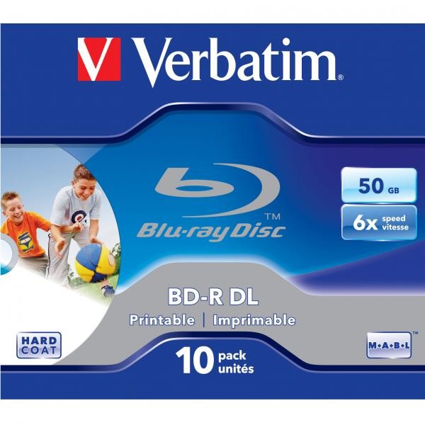 Verbatim BD-R, Dual Layer Printable, 50GB, jewel box, 43735, 6x, cena za 1 sztukę-1 1007 