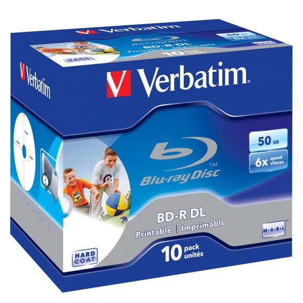 Verbatim BD-R, Dual Layer Printable, 50GB, jewel box, 43735, 6x, cena za 1 sztukę-2 1007 