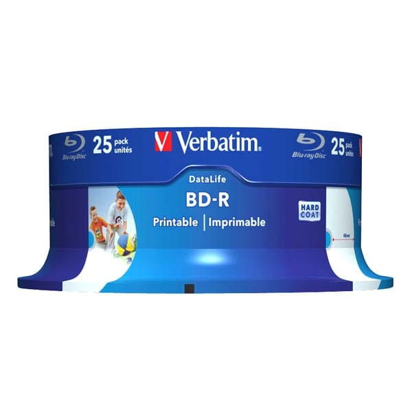 Verbatim BD-R SL, Hard Coat protective layer 25GB, spindle, 43811, 6x, 25-pack, do archiwizacji danych-1 1017 