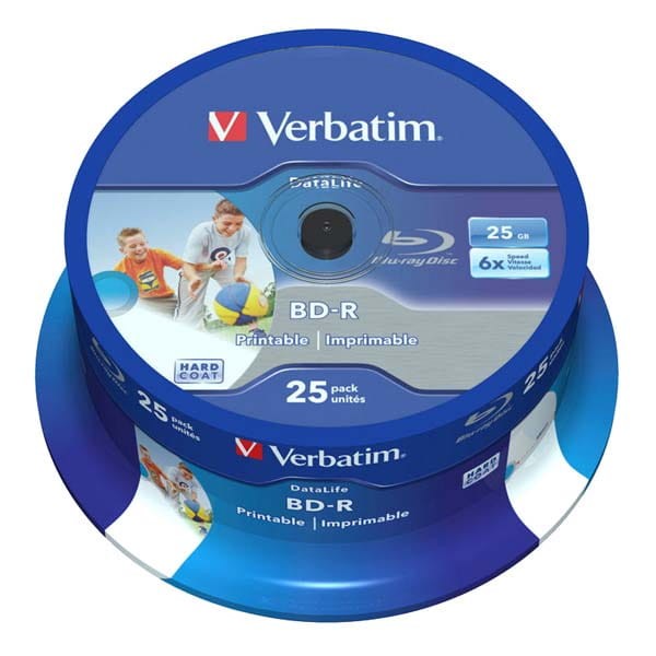 Verbatim BD-R SL, Hard Coat protective layer 25GB, spindle, 43811, 6x, 25-pack, do archiwizacji danych-2 1017 
