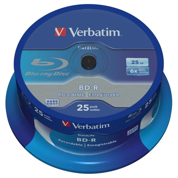 Verbatim BD-R, Single Layer 25GB, spindle, 43837, 6x, 25-pack-1 1023 