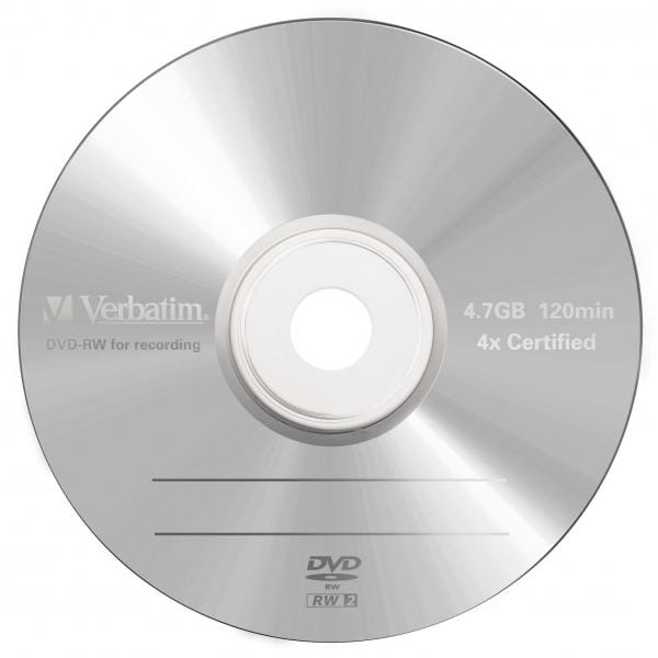 Verbatim DVD-RW, Matt Silver, 43285, 4.7GB, 4x, jewel box, 5-pack, bez możliwości nadruku, 12cm, do archiwizacji danych-3 1027 