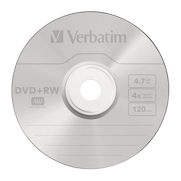 Verbatim DVD+RW, Matt Silver, 43489, 4.7GB, 4x, spindle, 25-pack, bez możliwości nadruku, 12cm, do archiwizacji danych-3 1030 