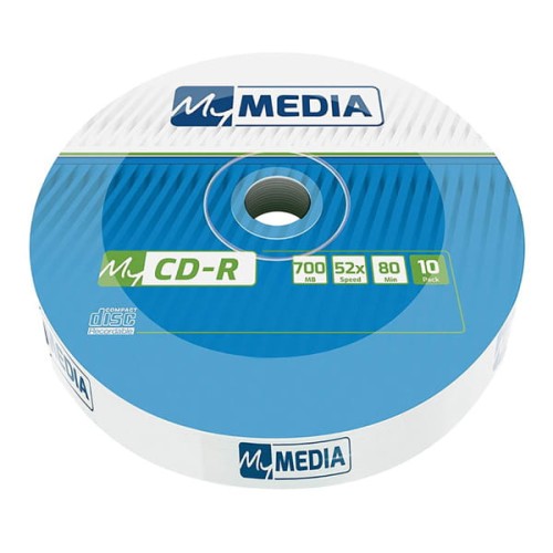 MyMedia CD-R, 69204, 10-pack, 700MB, 52x, 80min., 12cm, bez możliwości nadruku, wrap, Standard, do archiwizacji danych-1 1044 