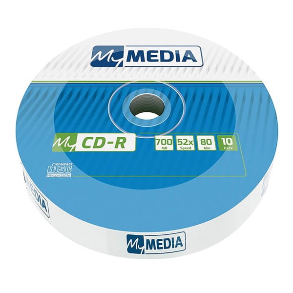MyMedia CD-R, 69204, 10-pack, 700MB, 52x, 80min., 12cm, bez możliwości nadruku, wrap, Standard, do archiwizacji danych-1 1044 