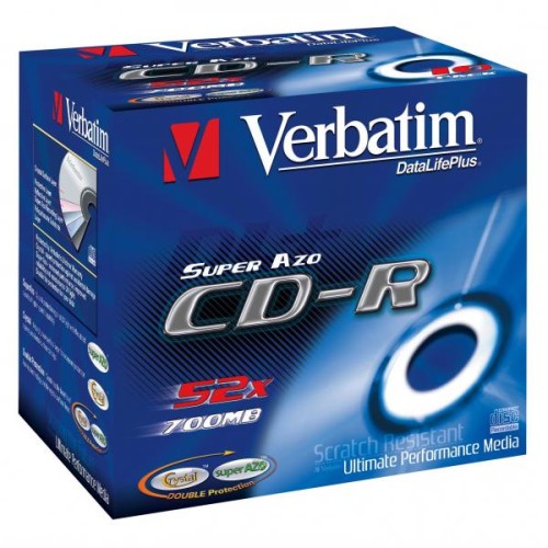 Verbatim CD-R, 43326, DataLife PLUS, 1-pack, 700MB, 52x, 80min., Crystal, jewel box, Cena za 1 szt-1 1067 