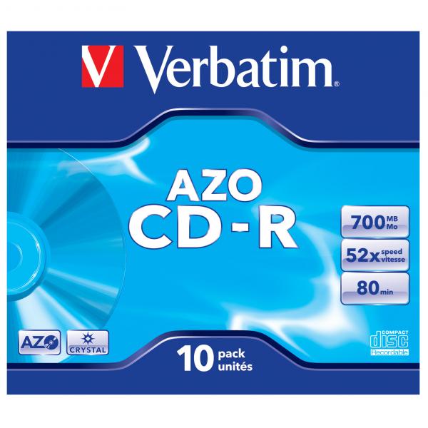 Verbatim CD-R, 43326, DataLife PLUS, 1-pack, 700MB, 52x, 80min., Crystal, jewel box, Cena za 1 szt-3 1067 