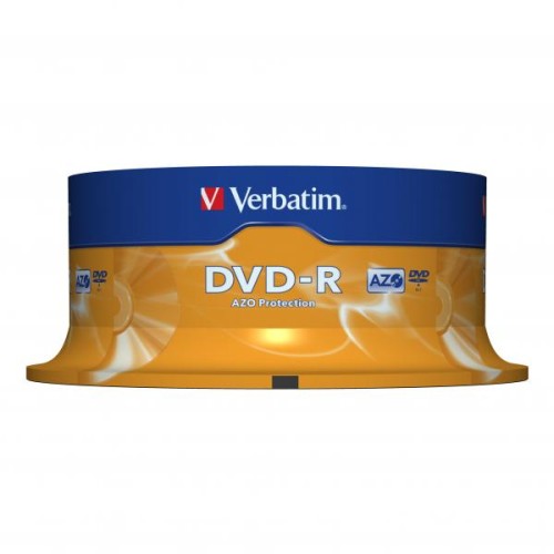 Verbatim DVD-R, Matt Silver, 43522, 4.7GB, 16x, cake box, 25-pack, bez możliwości nadruku, 12cm, do archiwizacji danych-2 1077 