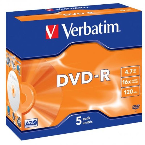 Verbatim DVD-R, DataLife PLUS, 43518, 4.7GB, 16x, jewel box, 1 KUS, Scratch Resistant, 12cm, General, Advanced Azo+, Matte Silver,-1 1083 
