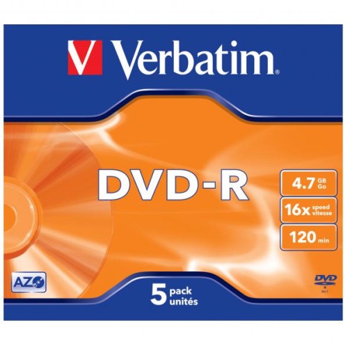 Verbatim DVD-R, DataLife PLUS, 43518, 4.7GB, 16x, jewel box, 1 KUS, Scratch Resistant, 12cm, General, Advanced Azo+, Matte Silver,-2 1083 