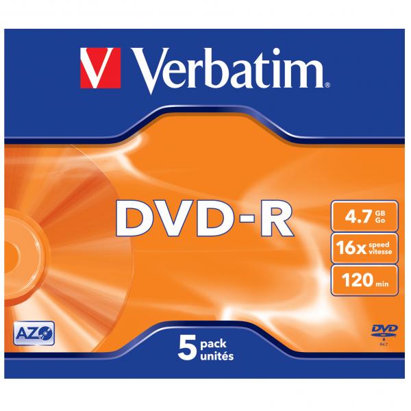 Verbatim DVD-R, DataLife PLUS, 43518, 4.7GB, 16x, jewel box, 1 KUS, Scratch Resistant, 12cm, General, Advanced Azo+, Matte Silver,-2 1083 