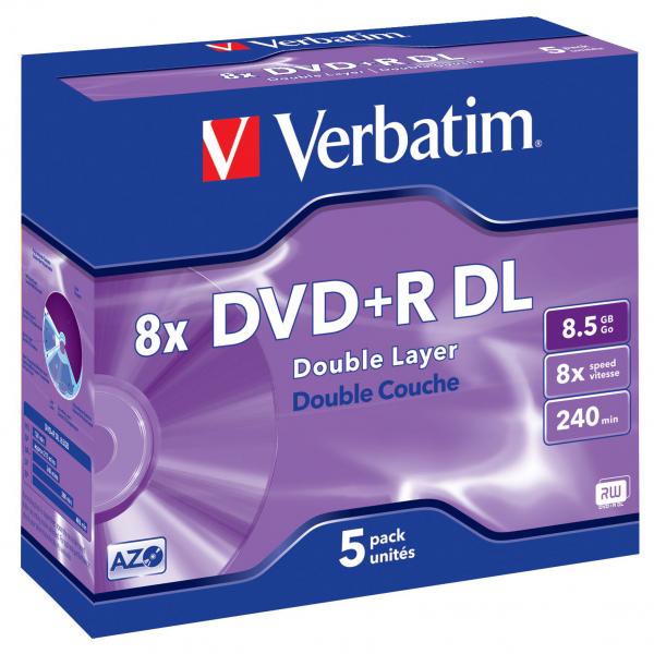 Verbatim DVD+R, DataLife PLUS, 43540, 8,5GB, 8x, jewel box, 1 KUS!!!, Scratch Resistant, Cena za 1 szt-1 1084 