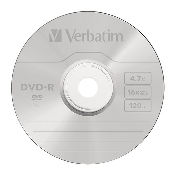 Verbatim DVD-R, Matt Silver, 43729, 4.7GB, 16x, cake box, 10-pack, bez możliwości nadruku, 12cm, do archiwizacji danych-3 1087 