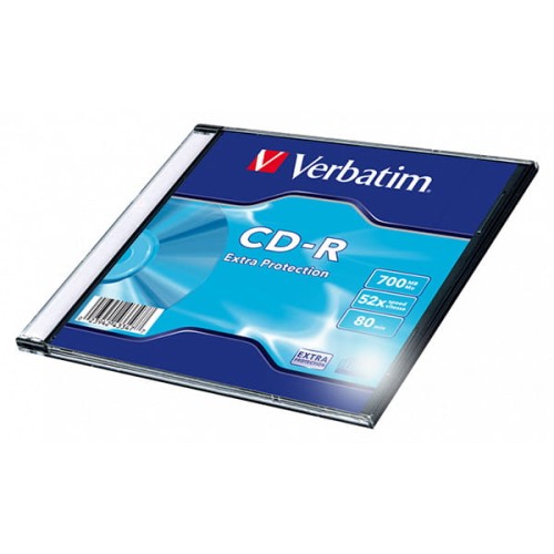 Verbatim CD-R, 43347, DataLife, 1-pack, 700MB, Extra Protection, 52x, 80min., slim box, do archiwizacji danych-2 1092 