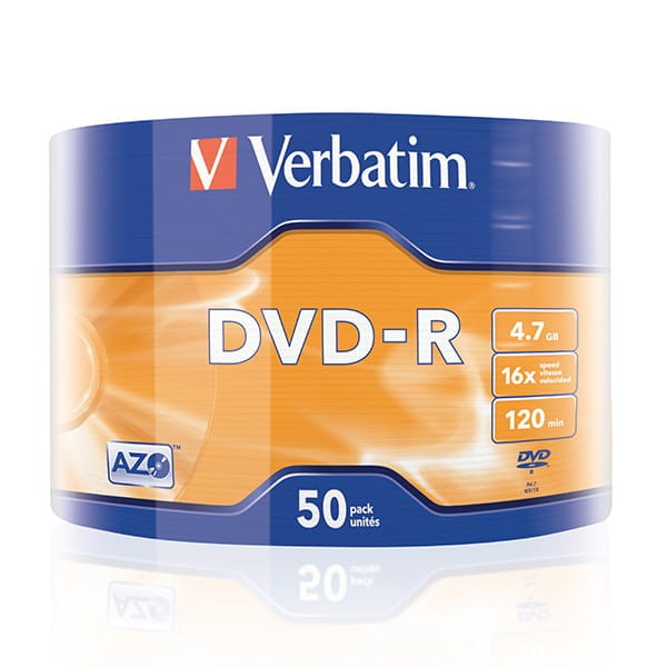Verbatim DVD-R, Matt Silver, 43788, 4.7GB, 16x, spindle, 50-pack, bez możliwości nadruku, 12cm, do archiwizacji danych-1 1102 