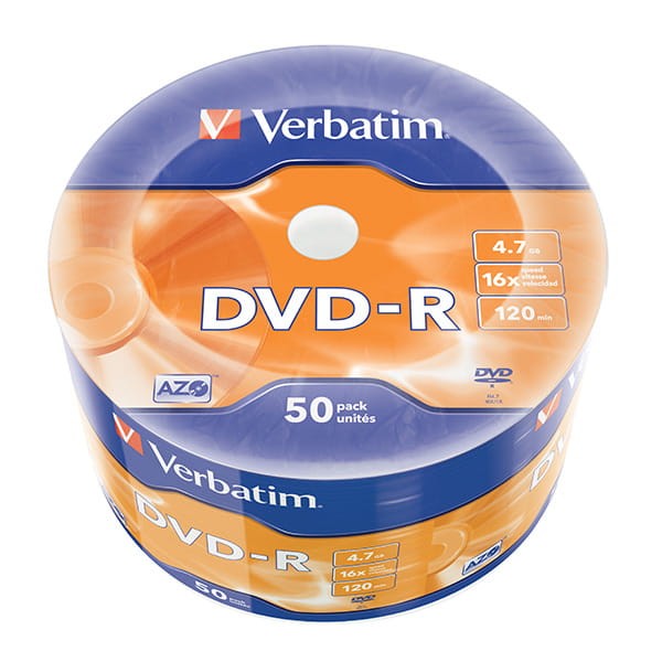 Verbatim DVD-R, Matt Silver, 43788, 4.7GB, 16x, spindle, 50-pack, bez możliwości nadruku, 12cm, do archiwizacji danych-2 1102 