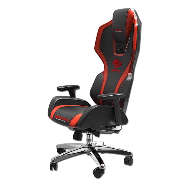 Dla gracza fotel E-blue AUROZA, czerwona, podświetlona, + zestaw gamingowy Polygon-4 1107 