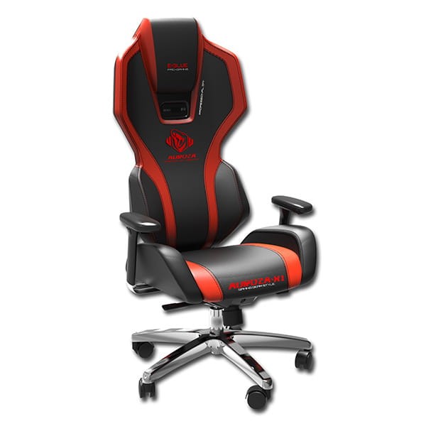 Dla gracza fotel E-blue AUROZA, czerwona, podświetlona, + zestaw gamingowy Polygon-5 1107 