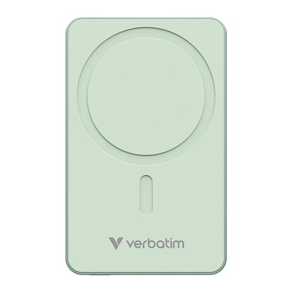 Verbatim, powerbank z ładowaniem bezprzewodowym, 5V, ładowanie telefonu, 32228, 10000mAh, Mocowanie magnetyczne, Zielony-1 1125 