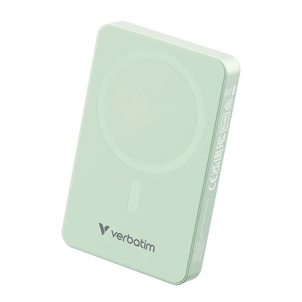 Verbatim, powerbank z ładowaniem bezprzewodowym, 5V, ładowanie telefonu, 32228, 10000mAh, Mocowanie magnetyczne, Zielony-2 1125 