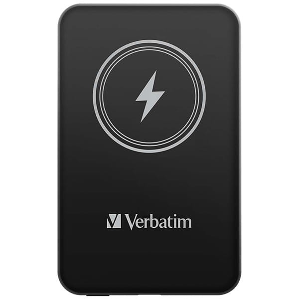 Verbatim, powerbank z ładowaniem bezprzewodowym, 5V, ładowanie telefonu, 32240, 5 000mAh, Mocowanie magnetyczne, czarna-1 1126 