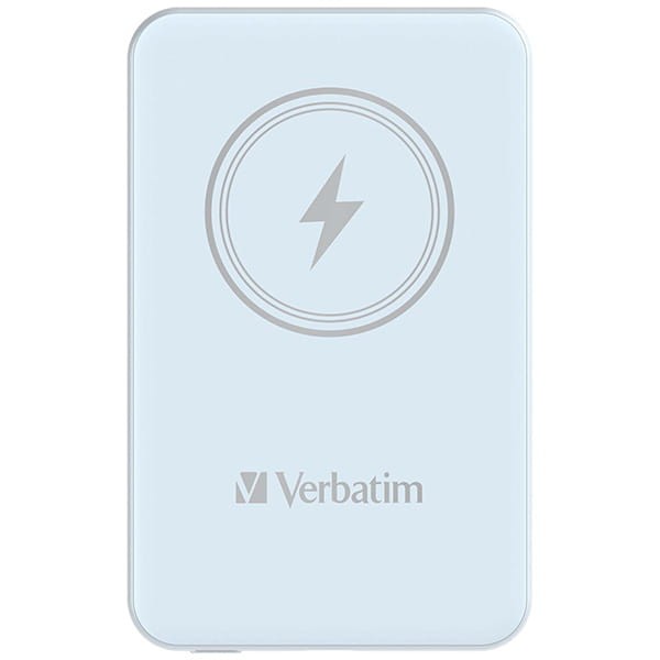 Verbatim, powerbank z ładowaniem bezprzewodowym, 5V, ładowanie telefonu, 32242, 5 000mAh, Mocowanie magnetyczne, niebieska-1 1128 