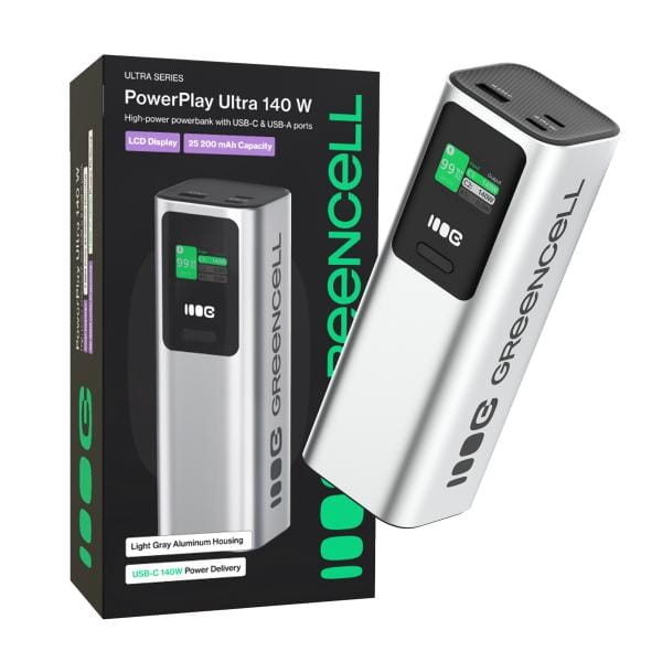 Greencell power bank 25200mAh 140W PD USB-C z szybkim ładowaniem do Laptop, MacBook, iPhone 16 15 14 do max, Samsung Galaxy S25-1 1142 