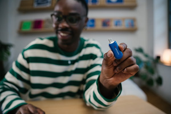 Verbatim USB flash disk, USB C, 128GB, Plectra, niebieski, 30233, USB C-5 1147 