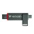 Verbatim USB flash disk, USB C a USB 3.2 Gen 1, 512GB, Dual QuickStick, szary, 32042, USB C, z oczkiem na brelok-2 1152 