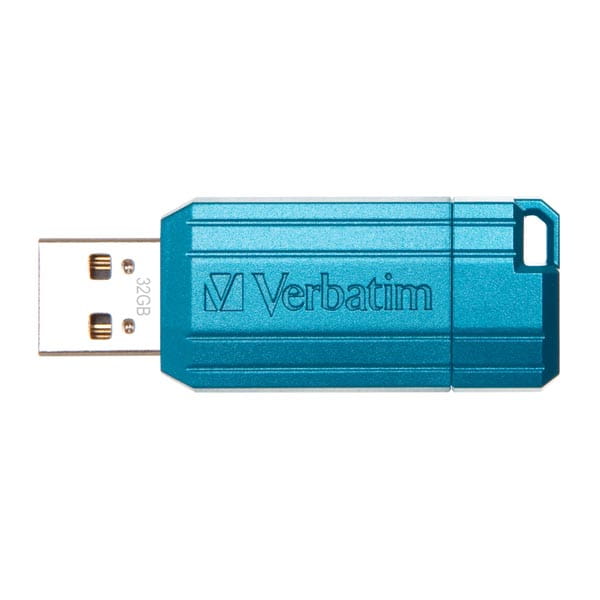 Verbatim USB flash disk, USB 2.0, 32GB, PinStripe, Store N Go, niebieski, 49057, USB A, z wysuwanym złączem-2 1154 