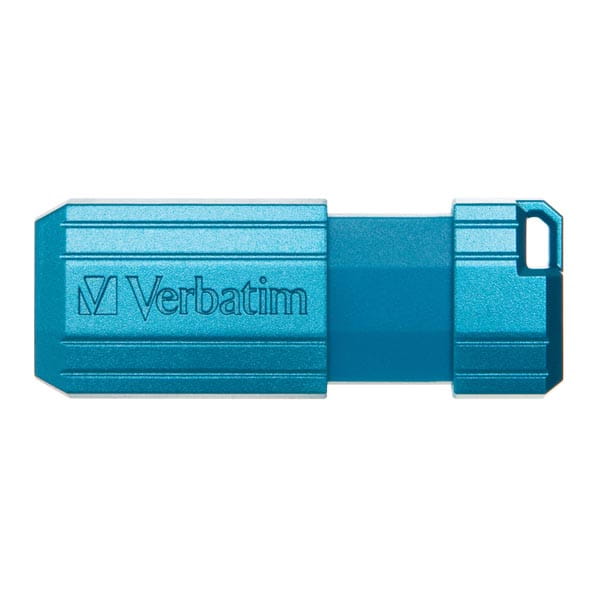Verbatim USB flash disk, USB 2.0, 32GB, PinStripe, Store N Go, niebieski, 49057, USB A, z wysuwanym złączem-3 1154 