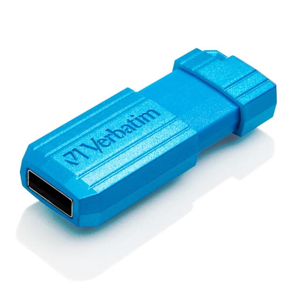 Verbatim USB flash disk, USB 2.0, 32GB, PinStripe, Store N Go, niebieski, 49057, USB A, z wysuwanym złączem-5 1154 