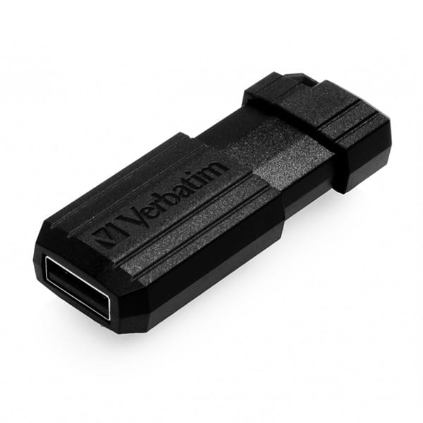 Verbatim USB flash disk, USB 2.0, 64GB, PinStripe, Store N Go, czarny, 49065, USB A, z wysuwanym złączem-5 1158 