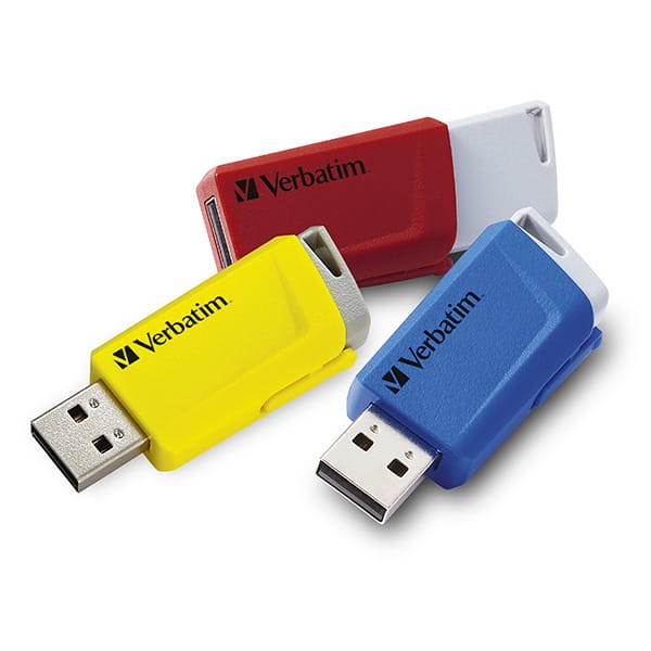 Verbatim USB flash disk, USB 3.0, 16GB, Store N Click, mix kolorów, 49306, USB A, z wysuwanym złączem. 3 szt-2 1165 