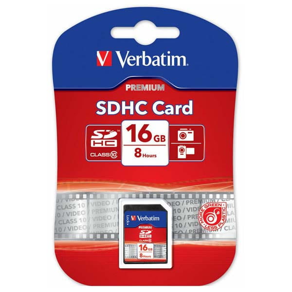 Verbatim Karta pamięci Secure Digital Card Premium U1, 16GB, SDHC, 43962, UHS-I U1 (Class 10)-1 1176 
