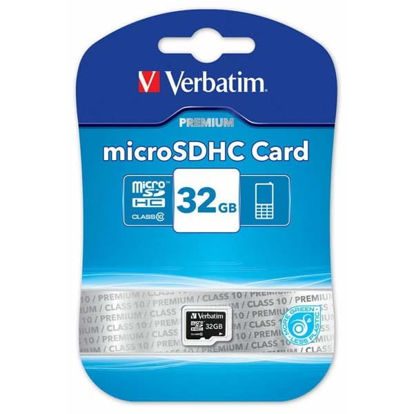 Verbatim Karta  pamięci Micro Secure Digital Card Premium, 32GB, micro SDHC, 44013, UHS-I U1 (Class 10)-1 1179 