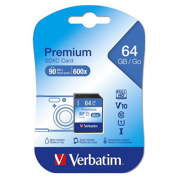 Verbatim microSDXC Flash Card, 64GB, SDXC, 44024, do archiwizacji danych-1 1180 