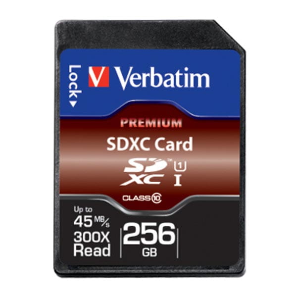 Verbatim Karta pamięci Secure Digital Card Premium U1, 256GB, SDXC, 44026, UHS-I U1 (Class 10)-2 1182 