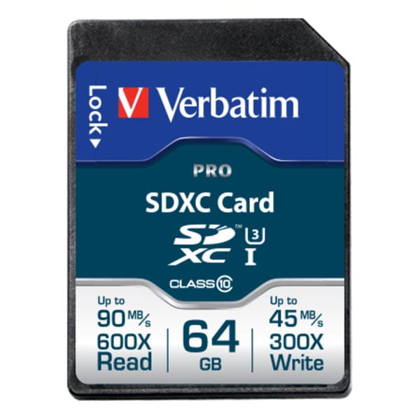 Verbatim Karta pamięci Secure Digital Card Pro U3, 64GB, SDXC, 47022, UHS-I U3 (Class 10), V30-2 1189 