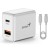 Genius Zasilacz / sieciowy adapter 20W, 2-portowy, USB-C, USB-A, PD-20ACP-1 1201 